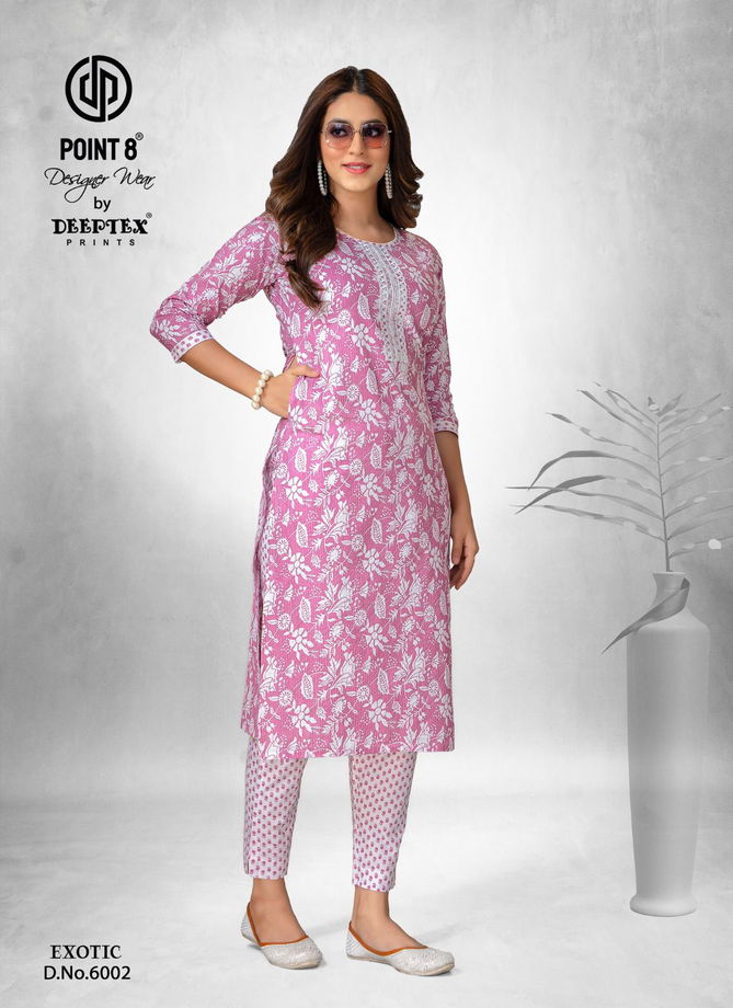 Exotic Vol 6 By Deeptex Printed Cotton Kurti With Bottom Wholesale Shop In Surat
